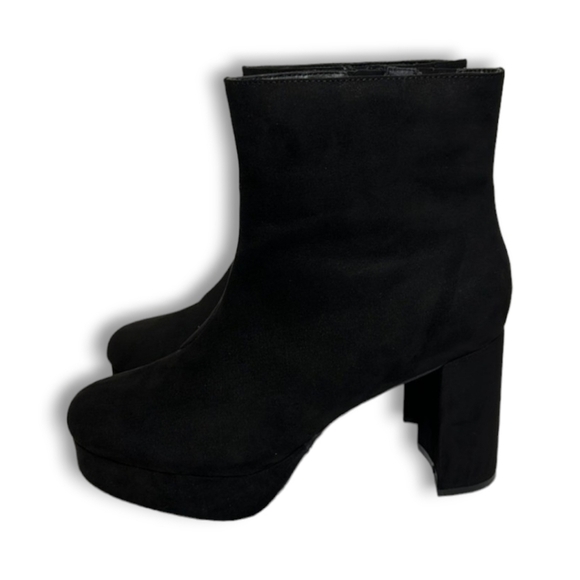 12 WW • Torrid • Faux Suede Black Platform Bootie - Extra Wide Width - NEW - Picture 2 of 7